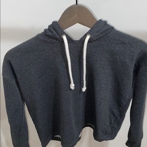 🌸[H&M] Women’s H&M Cropped Hooded Gray Sweatshirt